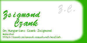 zsigmond czank business card